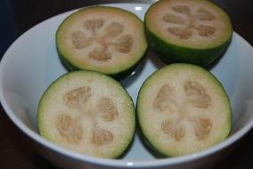 Feijoas Cut in Half