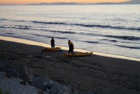 Having fun at the beach